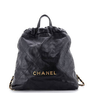 Chanel Large 22 Chain Backpack Quilted Calfskin